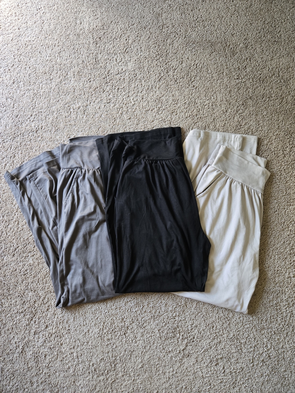 Lot of 3 Wide Leg Lounge Pants M Neutral